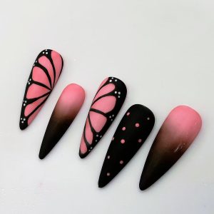 Pastel Fireworks Glitter Medium Coffin Press On Nails - handmade custom press-on nails main product photo