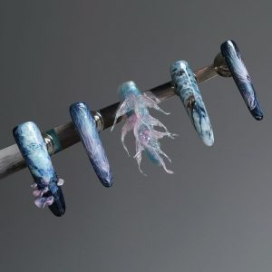 Pandora Fantasy Ocean Long Coffin Press On Nails - handmade custom press-on nails main product photo